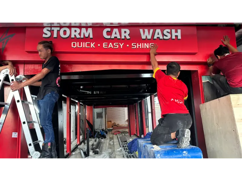 Shinewash Delivers and Installs Tunnel Car Wash Machine in Malaysia