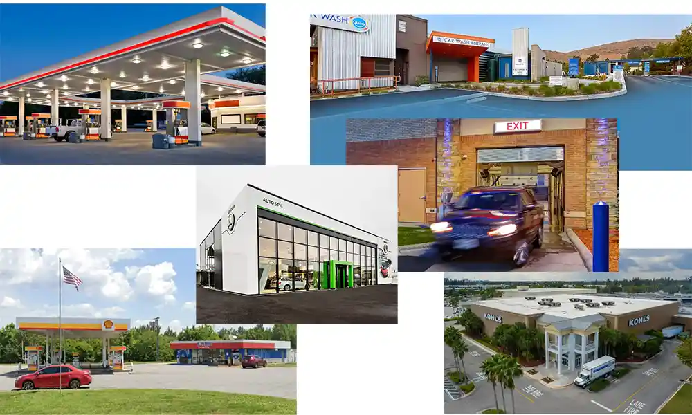 Locations of aumatic car washes