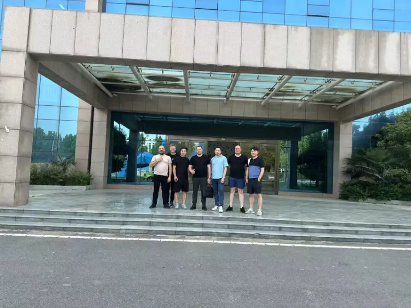 Russian Customer Visits Shinewash Factory and Local Automatic Car Wash Station