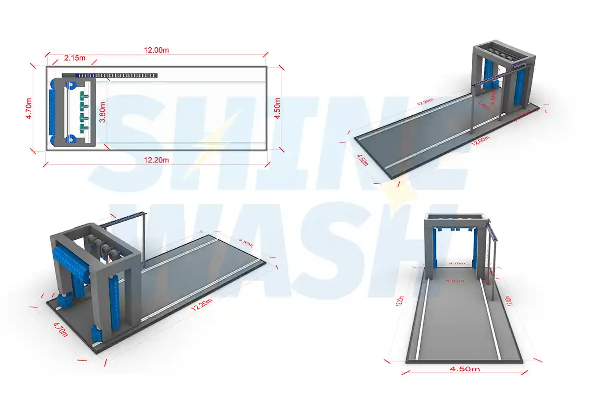 Height-Adjustable Custom Gantry Car Wash Machine