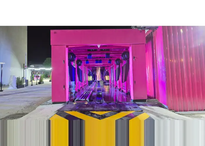 Thailand’s Customized Tunnel Car Wash System 4 Cars Washed Simultaneously with Full-Site Design