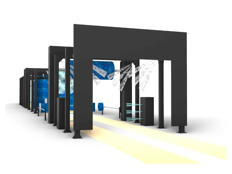 US Standard Customized Tunnel Car Wash Machine Under Installation in the United States