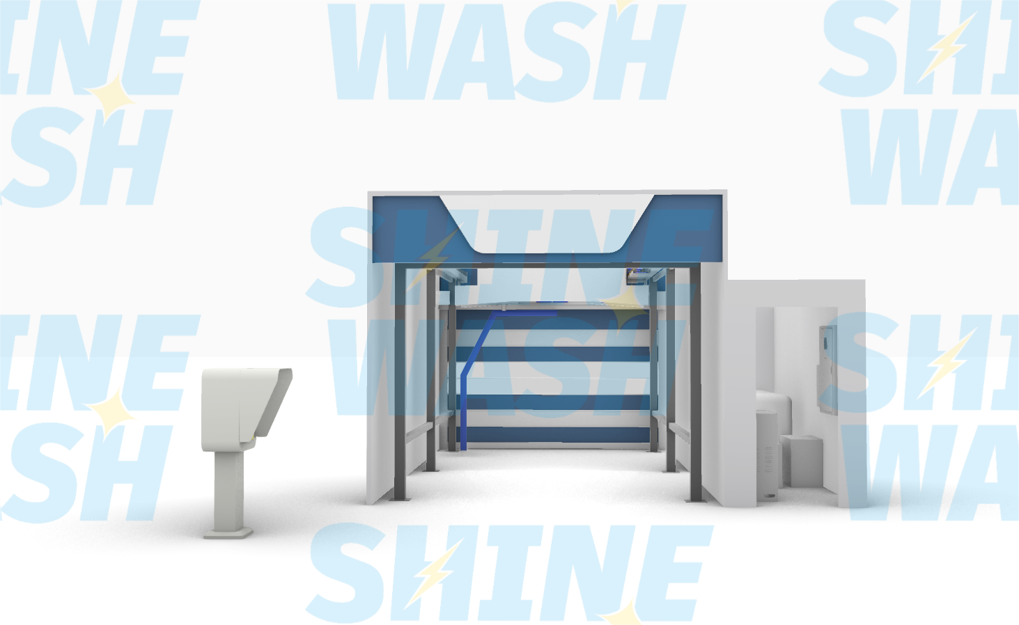 Customized Car Washing House and Equipment Space
