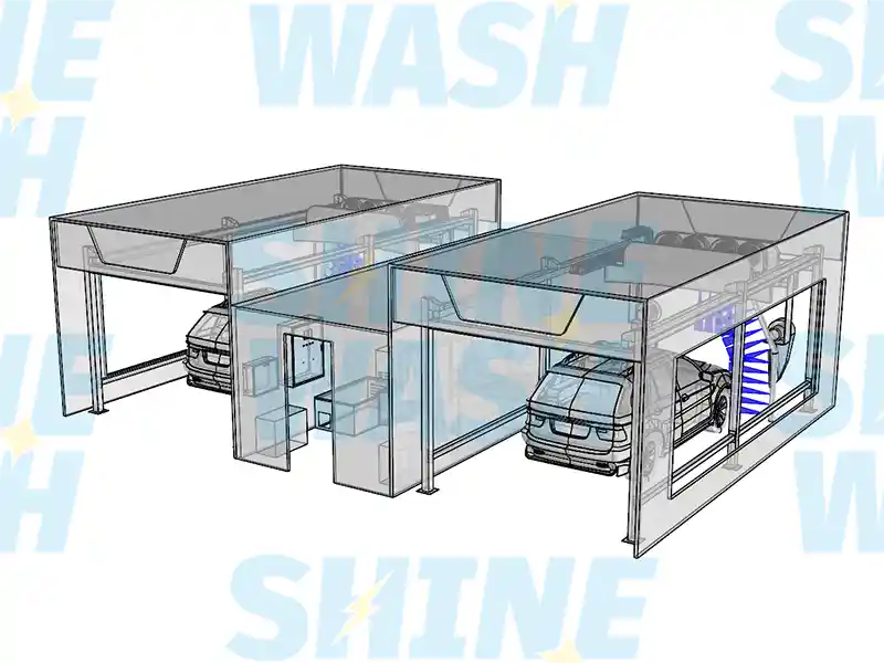 Customized Car Washing House and Equipment Space