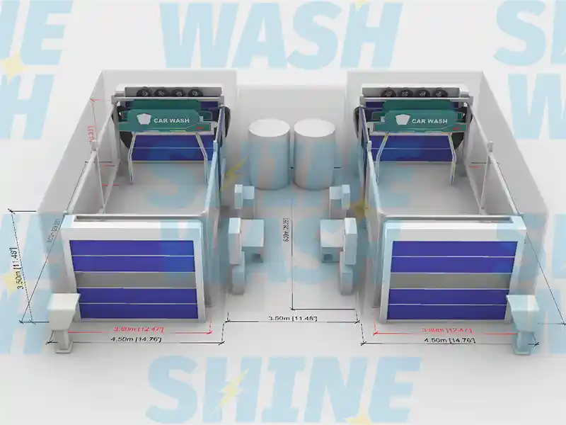 Customized Car Washing House and Equipment Space