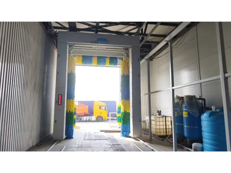 Contactless and Brush Washing Mode – Custom Bus Wash Machine for Shinewash Uzbekistan Client