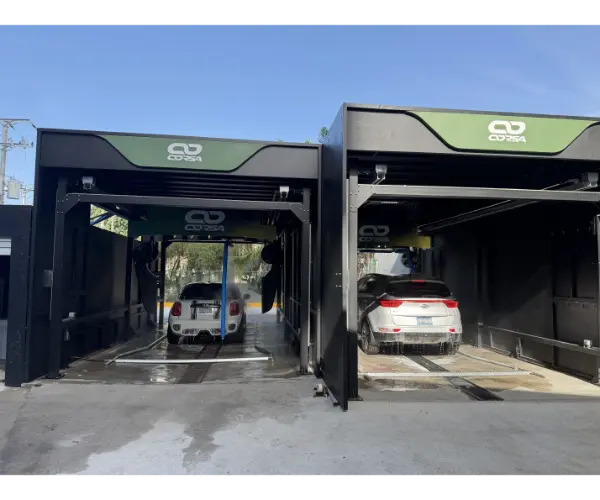 Custom Two K9 Touchless Car Wash Machines and Car Wash Rooms for Shinewash El Salvador Client
