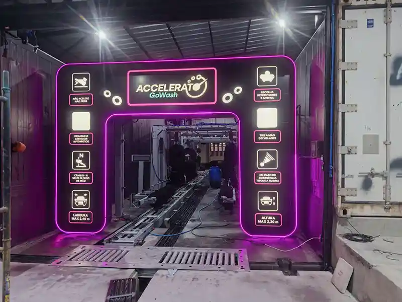 customized tunnel car wash for Brazil customer