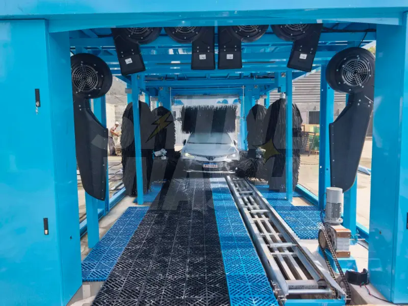 9-Brush Tunnel Car Wash Machine Installation Completed in Brazil